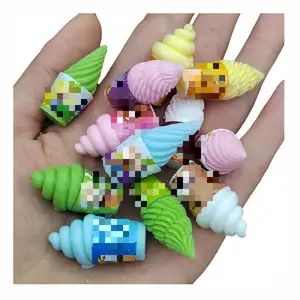 Enfants maison de poupée cuisine crème glacée jouets 3D résine été nourriture Dessert Figurines porte-clés collier bricolage artisanat