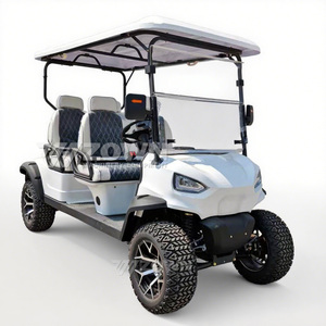 Carrito de golf elevado y duradero con faros LED brillantes para el transporte de huéspedes en el área panorámica del manor - Product Image 1