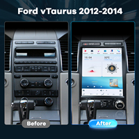 Accesorios de Radio con Pantalla Vertical de 12.1 Pulgadas, Snapdragon 665 para Ford Taurus 2012-2014, Android 13, Pantalla Táctil, Carplay, Android Auto, GPS