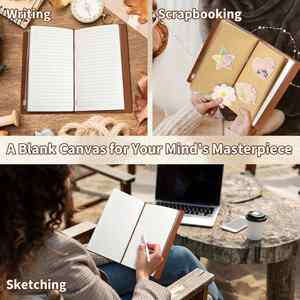 1pc A6 Mini carnet à spirales en cuir PU rechargeable, <span class=keywords><strong>cadeau</strong></span> pour la fête des pères et les anniversaires pour fils, maman, <span class=keywords><strong>papa</strong></span> - Product Image 3