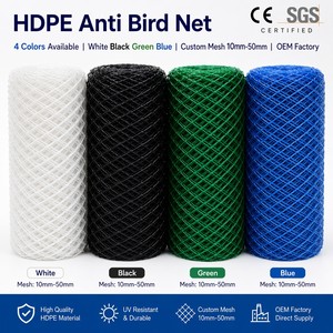 <span class=keywords><strong>Filet</strong></span> <span class=keywords><strong>anti</strong></span>-oiseaux en HDPE noir de 19 mm pour jardin potager, compatible avec les armatures DIY, protection contre les corbeaux, les pieges et les brassicas - Product Image 5