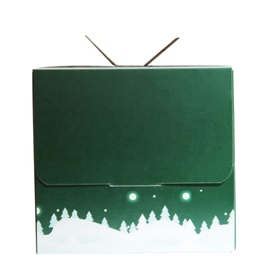 Caja de pastel de Navidad gratis personalizada ecológica con asa Embalaje de Brownie de gama alta para alimentos y aperitivos de panaderí<span class=keywords><strong>a</strong></span>-Laminación mate - Product Image 3