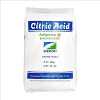 Poudre Nettoyante Acide Citrique Anhydre Haute Pureté 99,5% Poudre Cristalline Sans Eau Conservateur Rehausseur de Saveur Qualité Alimentaire