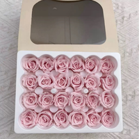 Graad B 1-2 cm Ge conserveerde roosknoppen Mini Eeuwige Roos Kopjes 24 stuks Bloem DIY Materiaal Voor Bruiloft Huis Valentijnsdag Decoratie