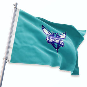 Drapeau d'équipe personnalisé 100% Polyester 3x5 Logo d'impression numérique extérieur Big Large New Orleans Hornets <span class=keywords><strong>NBA</strong></span> Pennant Quick-Dry - Product Image 1