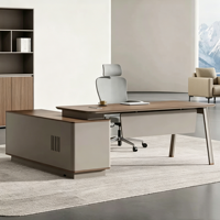 Bureau de direction de niveau E0, ensemble bureau et chaise de bureau moderne et simple, grand bureau de direction, bureau de gestionnaire, bureau de superviseur, bureau de président