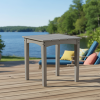Table d'appoint extérieure pliable moderne et polyvalente en HDPE - Coussins imperméables assortis à toutes les couleurs pour les espaces extérieurs des hôpitaux et des maisons