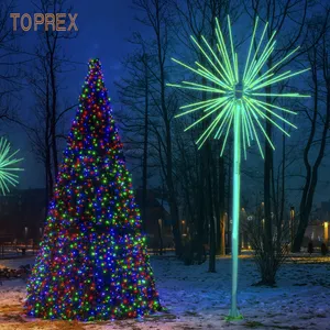 Hot Selling Romantic LED Electronic Digital Fireworks Display Pole Lighting for Outdoor Christmas Decoration in Shopping Malls