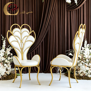 Modern Stainless Steel Luxury High-quality Wedding Bride Groom Couple <b>Chairs</b> for Hotel Home Office Living Room Apartment Events - Product Image 1