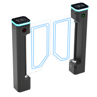 Barrera Abatible Automática de Alta Seguridad de Acero Inoxidable 304 con Reconocimiento Facial, Anti-Embestida de Traseros, Protección IP54 para Peatones