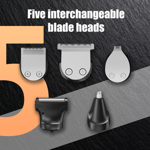 Rasoio Elettrico Multifunzione 5 in 1, Tagliacapelli con Display LCD, Set Ricaricabile <span class=keywords><strong>per</strong></span> <span class=keywords><strong>Barba</strong></span> <span class=keywords><strong>e</strong></span> <span class=keywords><strong>Capelli</strong></span> da Uomo - Product Image 2