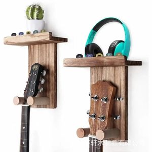 Soporte de pared para guitarra de madera maciza, ganchos de madera para guitarra, para guitarras acústicas y eléctricas, bajos, y ukeleles. - Product Image 5