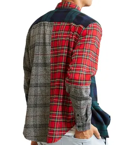Camisa casual de flanela para homens, camisa casual feita em algodão com 3 cores, 2023