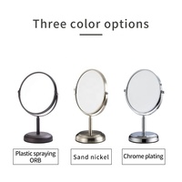Miroir grossissant de maquillage professionnel classique 10 pièces, miroir rond de Table en fer avec pied
