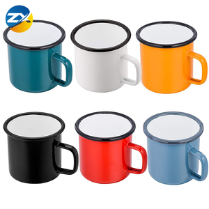 Bán Buôn Thân Thiện Với Môi Retro Cổ Điển Du Lịch Men Cup Thiết Kế Hiện Đại Xách Tay Cấp Thực Phẩm Thăng Hoa Men Cắm Trại Cốc - Product Image 4