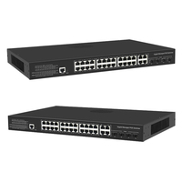 4 8 16 24 ports 24 ports Full Gigabit L2 commutateur Ethernet à noyau géré avec 4 Combo 10G SFP + commutateur réseau Uplink PoE