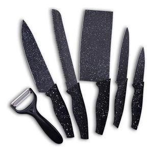 Juego de Cuchillos de Acero Inoxidable de 6 Piezas con Revestimiento Antiadherente y Pelador, Oferta Especial, Accesorios para el Hogar y la Cocina - Product Image 1