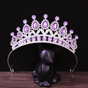 <span class=keywords><strong>มงกุฎ</strong></span>เจ้าสาวสำหรับเด็ก ประดับเพชรเทียม ชุบด้วยไฟฟ้า สไตล์ยุโรปอเมริกา เครื่องประดับผมสำหรับงานวันเกิด งานคาร์นิวัล - Product Image 6