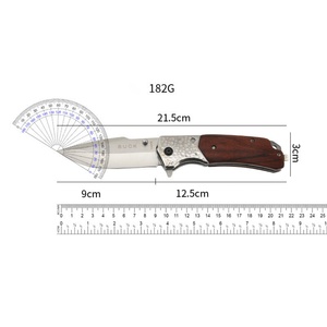 Couteau de poche BK Silver personnalisable de qualité OEM, manche en bois, lame pliante en acier inoxydable 3CR13 ultra-affûtée pour le camping et la randonnée - Product Image 6