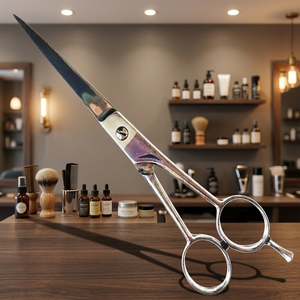 ASAP Professional <b>6</b>-<b>Inch</b> Budget Friendly Right-Handed Long Handle Stainless Steel Hair Cutting Scissors Barber Beauty Shears - Product Image 2