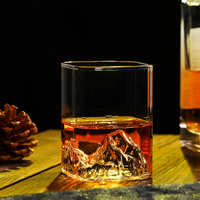 Nouveauté Verre de montagne transparent en verre borosilicate de haute qualité avec tasse à usage domestique carrée transparente monocouche