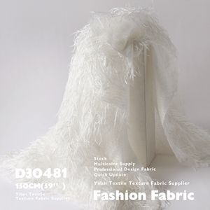 Diseño de textura de <span class=keywords><strong>plumas</strong></span> de pelo largo mercerizado fino Snd suave tela Jacquard para ropa de niños falda <span class=keywords><strong>chaleco</strong></span> tocado - Product Image 4