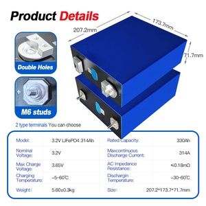 2026 Date MB31 314Ah Prismatic Lithium Ion 3.2V 8000 Cycles Solar <b>Energy</b> <b>Storage</b> Battery 16kWh - Product Image 6