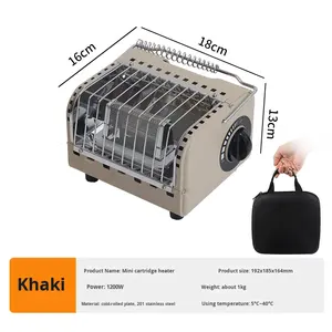 Calentador de Casete Mini para Exteriores, Estufa Interior sin Humo, Calentador de Manos Portátil para Camping, Calentador de Gas Butano, Encendido Simple de una Pieza - Product Image 3