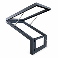 Fenêtre de balcon en aluminium inclinée verticale avec auvent électrique, châssis à bascule manuel, verre isolant Low-E