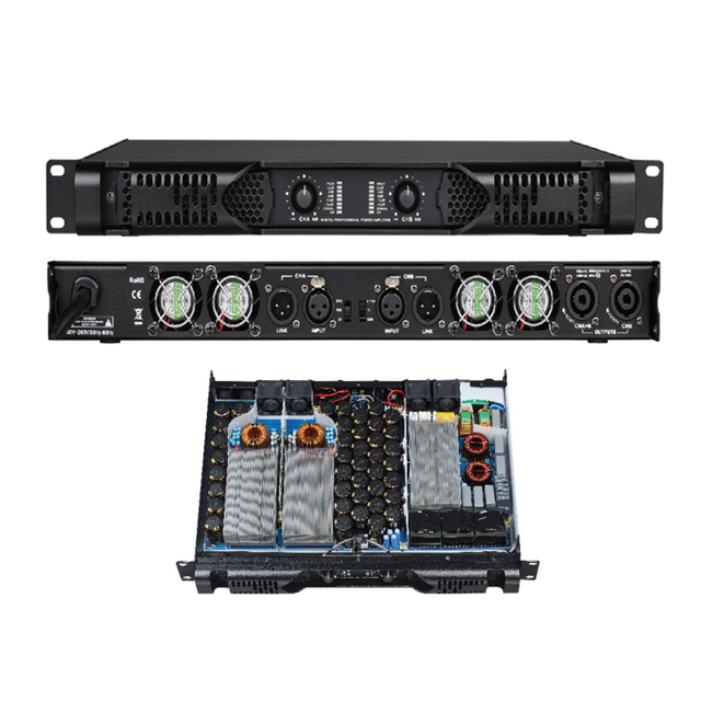 Professional 2-channel Class D Power Amplifier, Suitable for On-site Sound Amplification in Multifunctional halls