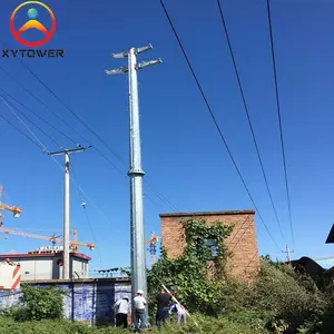 Galvanized Electric Power Pole 33KV-138KV Transmission Line Product