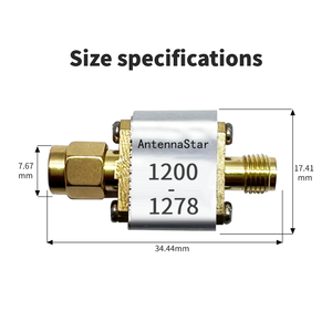 فلتر ترددات لاسلكية عالي التردد 1200-1278 ميجاهرتز لمحطات الجيل الخامس، متوافق مع معايير RoHS مع نطاق تردد FDD1800 لإخماد التداخل - Product Image 2