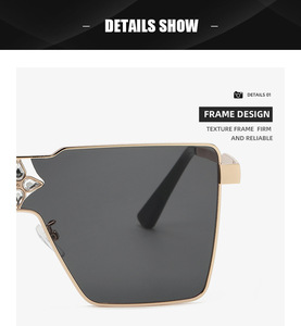 European American Millionaire <b>Large</b>-<b>Frame</b> Alloy UV400 Fashion Sunglasses New Red Trendy Unisex Travel - Product Image 6