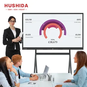 Factory 65"75"86"office Display Classroom Ir Interactive Smart Whiteboard 4k Hd Ultra
