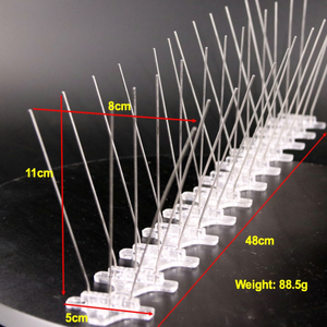 Antiparasitaire en acier inoxydable dissuasif pointes d'oiseaux Transparent Polycarbonate plastique <span class=keywords><strong>Anti</strong></span> vol pointes d'oiseaux oiseau - Product Image 6