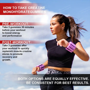 Gomitas de Monohidrato de Creatina para Hombres y Mujeres, Sin Azúcar, Veganas, Marca Blanca, para el Crecimiento Muscular y el Apoyo Inmunológico, 120 Unidades - Product Image 6