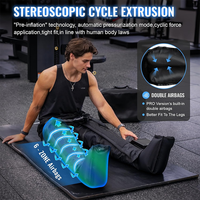 Masseur de Jambes Professionnel sans Fil à Compression Pneumatique Séquentielle, Rechargeable et Portable, Système Amélioré pour la Récupération Sportive Lymphatique