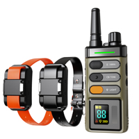 Wiederaufladbares 1600M Haustier-Halsband 200 Tage Standby Elektronischer Haustier-Trainer 100 Stufen Schock Vibration Piepton Fernbedienung Hundetrainer-Halsband