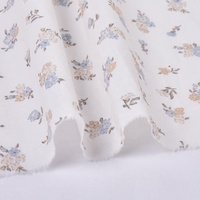 Kain Katun 100% 60s 95gsm 150cm Motif Bunga Cetak Digital Langsung Ringan untuk Gaun Musim Panas Blus Atasan Pakaian Anak-anak