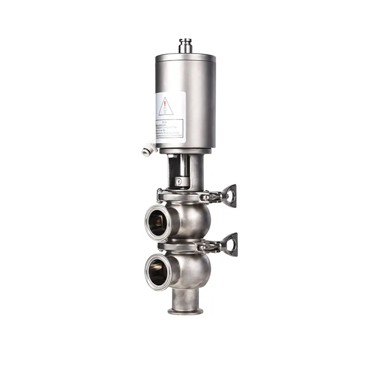 SS304 SS316L DN25 санитарный пневматический клапан для переключения потока сиденья из нержавеющей стали Тип F пневматический обратный клапан