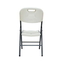 Chaise en plastique d'extérieur bon marché avec protection UV, chaise en plastique pliable blanche, prix, chaise en plastique moulé par soufflage empilable directement de l'usine