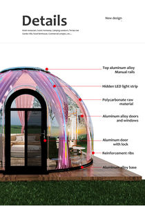 Le Più Recenti Tiny House Pronte per la Spedizione, Tenda Geodetica a Cupola Trasparente per Glamping con Vista Stellata per Uso Esterno - Product Image 2