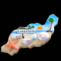Großhandel benutzerdefiniertes Design Fuerteventura Lanzarote Gran Canaria Touristen Souvenir Harz Kühlschrank Magnet