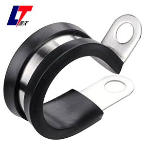 <strong>25mm</strong> Ss304 Epdm Rubber Lined P Clamp <strong>Clips</strong> for Industrial <strong>Pipe</strong> Fixing Usage - Product Image 2