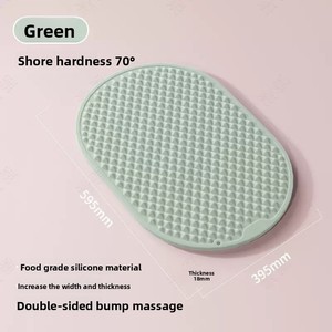 Plaque d'acupression ovale double face extra-large mobile en silicone de 4 mm d'épaisseur pour la relaxation et le soulagement de la pression, coussin de massage pour la plante des pieds - Product Image 2