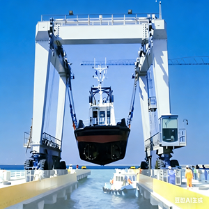 Grúa Móvil para Elevación de Barcos de 300, 500, 800 y 1200 Toneladas con Ruedas de Goma para Manejo de Yates Marinos - Product Image 1