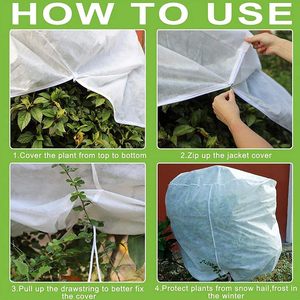 ผ้าคลุมกันหนาวสำหรับพืช ขนาด 120 x 180 ซม. ผ้าคลุมกันน้ำค้างแข็งสำหรับพืช ระบายอากาศได้ - Product Image 6