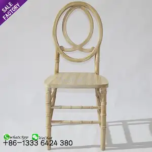 Low Price Solid Wood Stackable Wedding Dining Hotel Chair Oval Back Phoenix Wooden Party Chairs