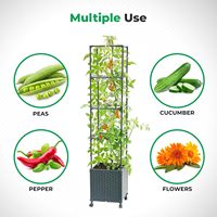 Treillis de plantation de tomates amovible sur mesure pour plantes, cadre de croissance pour légumes, boîte de plantation de jardin avec roues
