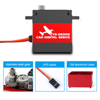 Servomoteur numérique sans noyau CYS S6308 à engrenages métalliques, 9,3 kg.cm, haute précision, pour pièces de rechange de modèles d'avions RC à voilure fixe